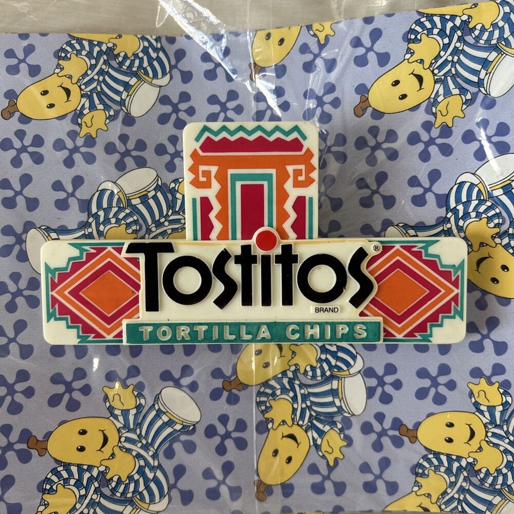 Vintage 2005 Tostitos BIG CLIP • Raised Large Logo  Bag Clip • RARE